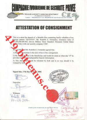 ATTESTED CONSIGNMENT